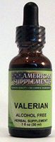 Valerian Alcohol Free American Supplements 1 oz Liquid
