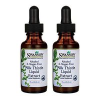 Swanson Milk Thistle Liquid Extract (Alcohol- & Sugar-Free) 1 fl Ounce (29.6 ml) Liquid (2 Pack)