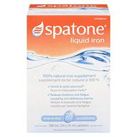 SPATONE Liquid Supplement 1 Month Supply Iron, 28 CT