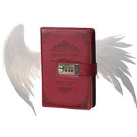 Peninsula Iron Box Gifts Supplies Digital Password Journals Business Retro Stationery Vintage Lock Diary Password Notebook Hand Book School Office Students JUSTMOO (Color : Red)