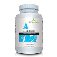 Ultimate Vitality - MagVitality - Organic Magnesium - Di-Magnesium Malate and Magnesium Glycinate - 240 Vegetarian Capsules