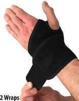 Wrist Wraps for Wrist Support – Wrist Compression Straps with Thumb Hole for Wrist Tendonitis, Arthritis & Carpal Tunnel. Alternative to a Wrist Brace or Wrist Splint. Left or Right Hands (2 Wraps)