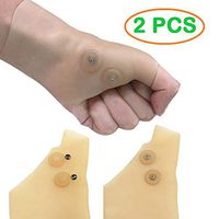 Abnaok Gel Wrist Support Brace, 2 PCS Magnetic Therapy Wrist Hand Thumb Gloves for Typing,Yoga,Swimming,Gardening,Hand Arthritis Pressure Pain Relief - Thumb Splint Magnets