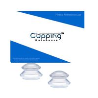 Cupping Warehouse TM Supreme DEEP PRO 6065-2 Medium -Professional and Home Use Silicone Massage Cupping Therapy Sets