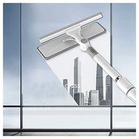DGYAXIN Professional Window Cleaning Squeegee, Extendable U Type Window Squeegee Glass Cleaning Wiper Cleaner Glass Shower Glass Window White 202 cm