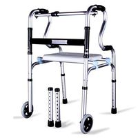 PLLP Medical Rehab Chair, Wheelchair,Chair Bath Elderly with a Seat Auxiliaries Thickened Aluminum Alloy Handicapped Walker