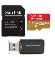 SanDisk 32GB Micro SDHC Memory Card Extreme Works with GoPro Hero 7 Black, Silver, Hero7 White UHS-1 U3 with (1) Everything But Stromboli (TM) Micro Card Reader