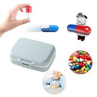 A-parts Pill Case Portable Waterproof Divided Vitamin Medicine Pill Box Tight Lock 6 Compartment for Daily Using, Color Blue