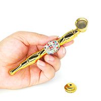 This is The Golden Portable Mini Tube You are Looking for with 10 Stainless Steel strainers