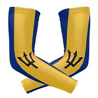 poeticcity Barbados Flag 1 Pair Arm Sports Sleeves Cooling Warmer UV Protection