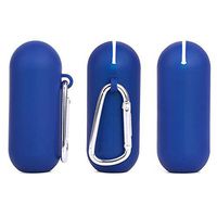 Simfine Collapsible Reusable Straws,Portable Silica gel Drinking Foldable Straw with Travel Case & Cleaning Brush & Keychain & Silicon Tips for Adults and Kids (blue)