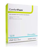 Dermarite Industries Comfort Foam with Silicone, 6x6, 10 Count