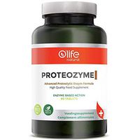 O‘Life Natural's PROTEOZYME - Advanced Proteolytic Enzyme Formula - Vegan Energy Booster - Effective Absorption of Amino-Acids - Natural Anti-Inflammatory for Pain Relief - Cardiovascular Support