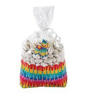 Fun Express - Fiesta Cello Treat Bag for Cinco de Mayo - Party Supplies - Bags - Cellophane Bags - Cinco de Mayo - 12 Pieces