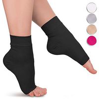 Ankle Brace for Plantar Fasciitis - 1-Pair Compression Support Sleeve for Women & Men - Black Socks - Medium