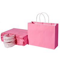 Paper Gift Bags,Kraft Paper Shopping Bags,Party Bags,Merchandise Bag, Kraft Bags, Retail Bags,Paper Bags with Handles 50Pcs/200Pcs