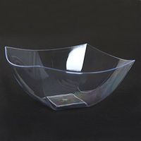 BalsaCircle 36 pcs 8 oz Clear Plastic Bowls - Disposable Wedding Party Catering Tableware
