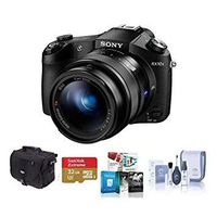 Sony Cyber-Shot DSC-RX10 II Digital Camera, Black - Bundle with Camera Bag, 32GB Class 10 SDHC Card, Cleaning Kit, Software Package