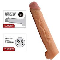 Amalgo XL Large 10 Inch Strentch 2020 New Privacy Packaging. Skin Silicone penile Condom Expander expands Male Chastity Toys Lengthen Cock Sleeves Dick Socks Reusable Condoms