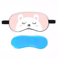 Travel Eye Mask Sleep Aid Cold Gel Pack for Puffy Eyes, Travel, Meditation, Insomnia, Migraine (Bunny)