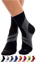 ZaTech Plantar Fasciitis Sock, Compression Socks for Men & Women. Heel, Ankle & Arch Support. Increase Blood Circulation, Reduce Swelling, Foot Pain Relief. (Black/Gray, Medium)