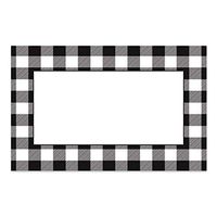 Black and White Buffalo Plaid Enclosure Cards/Gift Tags - 3-1/2 x 2 1/4in. - 50/Pack (1)