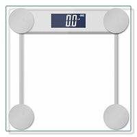 400lb / 180kg Digital Body Weight Bathroom Scale with Step-On Technology and Tempered Right Angle Glass Balance Platform