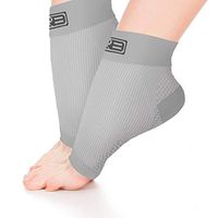 Go2 Plantar Fasciitis Socks|Best Ankle Compression Brace 22-25 mmHg|Arch Support Joint Heel Pain Relief|Foot Sleeves for Women and Men Reduce Swelling|Relieve Achilles Tendonitis(2p Gray Large)