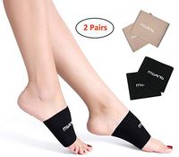 MGANG Compression Arch Sleeves, Lastest Upgraded, Perfect with Plantar Fasciitis Socks, Arch Support Brace for Women Men, Pain Relief, Heel Spurs, Flat Arches, Daily Wear, Black+Beige L
