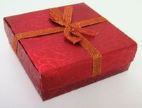 Red Holiday Gift Box or Gift Card Box