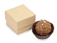 Rigid Truffle Candy Box 24 Count - Kraft Embossed - Holds 1 Piece
