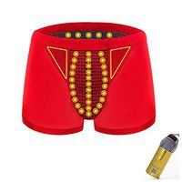 Rosie Health Care Underwear for Men 3 Packs Breathable Boxer Short Magnetic Therapy Penis Enlargement Underpants,Red,4XL