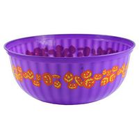 Purple Halloween Party Bowl with Pumpkins