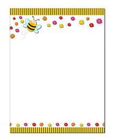 Bumble Bee Stationery - 8.5 x 11-60 Letterhead Sheets - Bee Letterhead (Bee)