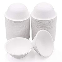 75 Disposable 8 OZ Chili Bowls for hot Soup Compostable Biodegradable Styrofoam Paper Alternative
