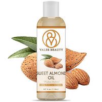 Sweet Almond Oil Cold Pressed 100% Natural Therapeutic Grade Carrier 4 oz Great For Aromatherapy, Body Massage, Eye Makeup Remover, Moisturizing Hair & Skin, Healthy Nails.