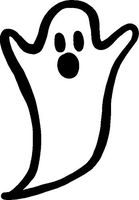 hBARSCI Ghost Vinyl Decal - 5 Inches - for Cars, Trucks, Windows, Laptops, Tablets, Outdoor-Grade 2.5mil Thick Vinyl - Black