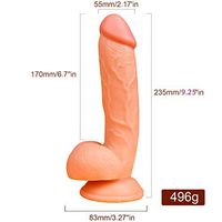 Stkuoo 9.25inch Realistic Dildo and Suction Cup Base Hands-Free Game
