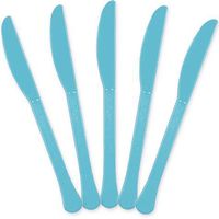 Extra Heavy Weight Plastic Knives | 20ct (Caribbean Blue)