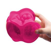 Tharv❤Massage Bar Silicone Mold 3D for Pudding Soap Jelly Mould Tray Durable Hot Pink