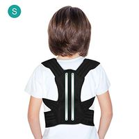 Back Posture Corrector for Kids and Teens, Adjustable Upper Back Brace Clavicle Support Brace with Soft Shoulder Pads and Elastic Belts for Thoracic Kyphosis, Improve Slouching and Humpback - S