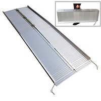 Hommoo Wheelchair Ramp Threshold Ramp,8ft Portable Aluminum Foldable Scooter Ramp Loading Ramp for Home Steps Stairs Doorways Pet,with Carrying Handle