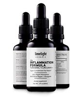 The Inflammation Formula - Fight Inflammation + Joint Pain Once and for All. Highest Potency Turmeric Curcumin Ginger 1250 mg 80 Servings All-Natural 2:1 Liquid Supplement