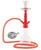 ISKY Hookah Set Complete Set Secure Hooka Shisha Nargila Hose Hookah Stands Accessories (HO0 1Bright Red)