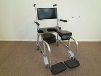 GO-Anywhere Commode 'n Shower Chair Black Std 1" Cushions