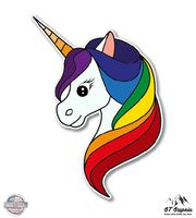 GT Graphics Unicorn Cute Rainbow - 12" Vinyl Sticker Waterproof Decal