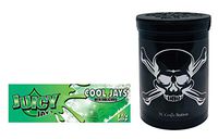 Herb Airtight Container Fresh Kettle with Juicy Jay's Cool Jay's 1.25 Flavored Hemp Rolling Papers 1 Count DC Crafts Nation- Jolly Roger