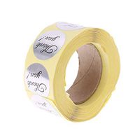 Simdoc 500pcs Silver Foil Paper Thank You Stickers Labels Round Thank You Stickers Sealers for Wedding Anniversary Birthday Envelope Decor Handmade Craft