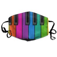 Face Mask Rainbow Piano Keys Cool Cycling Half Face Earloop Dust Mask for Women