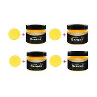 Wood Seasoning Beewax Multipurpose Natural Beeswax - Furniture Care Complete Solution Beeswax Polish ,Home Cleaning Polished Waterproof and Wear-resistant Beeswax Polish,for Wood & Furniture (4PC)
